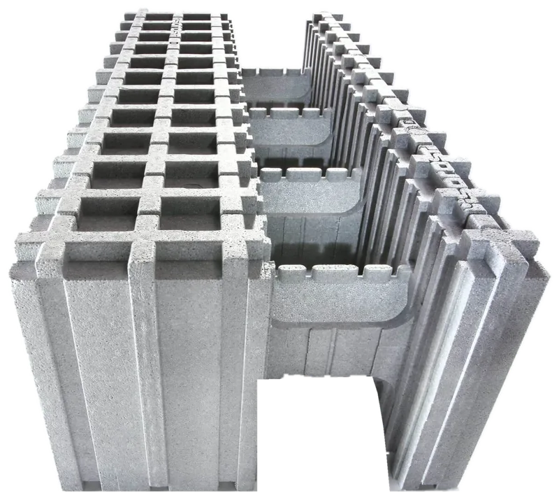 isorast Kompaktelement mit 37,5 cm Wandstärke aus Neopor mit Hartschaumstegen